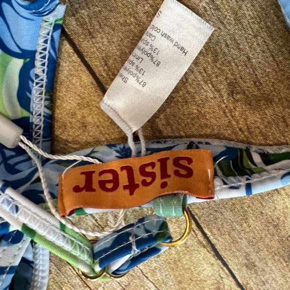 SISTER SWIM Cait Bikini Top in Blue Hawaiian - Picture 4 of 5